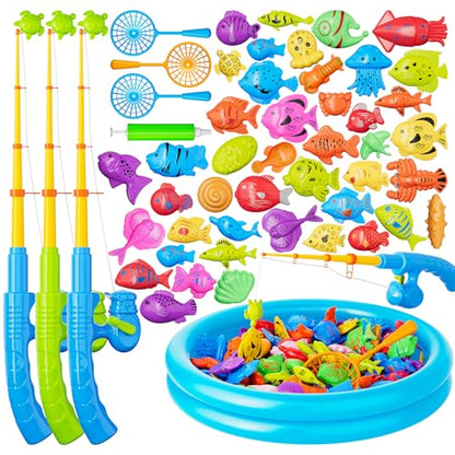 Magnetic Fishing Pool Toys Game for Kids Toddlers 3 (52 Count)