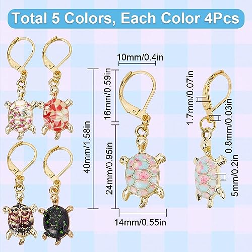 1 Box 20Pcs Stitch Marker Charms Locking Stitch Marker Metal Clip on Removable Lobster Clasps Leverback Stitch Markers for Knitting Weaving Sewing Needleworks Women DIY Crafts Gift Supplies (20 Count)