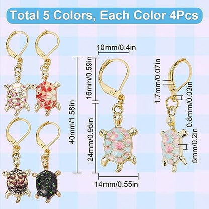 1 Box 20Pcs Stitch Marker Charms Locking Stitch Marker Metal Clip on Removable Lobster Clasps Leverback Stitch Markers for Knitting Weaving Sewing Needleworks Women DIY Crafts Gift Supplies (20 Count)