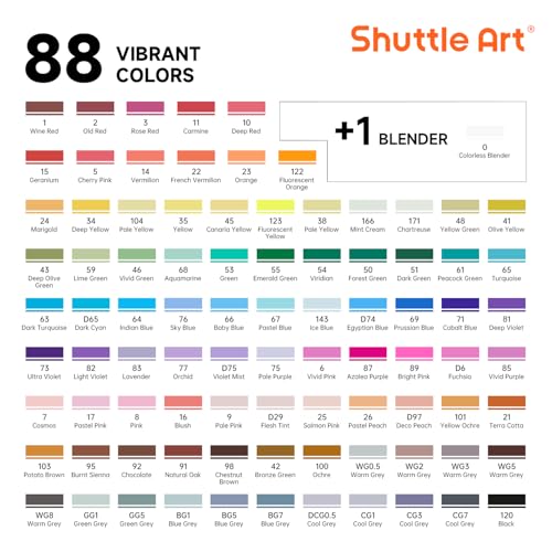 89 Colors Alcohol Markers (88 Count)