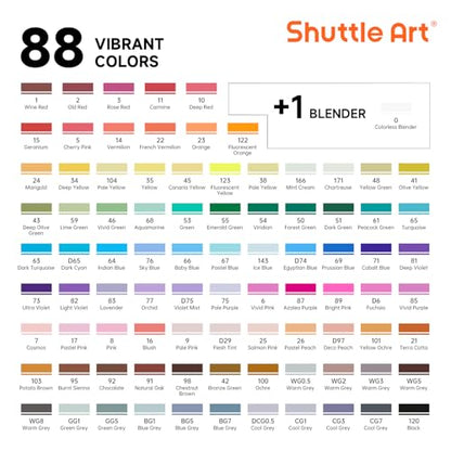 89 Colors Alcohol Markers (88 Count)