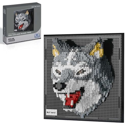 Wall Art Wolf Building Sets for Adults