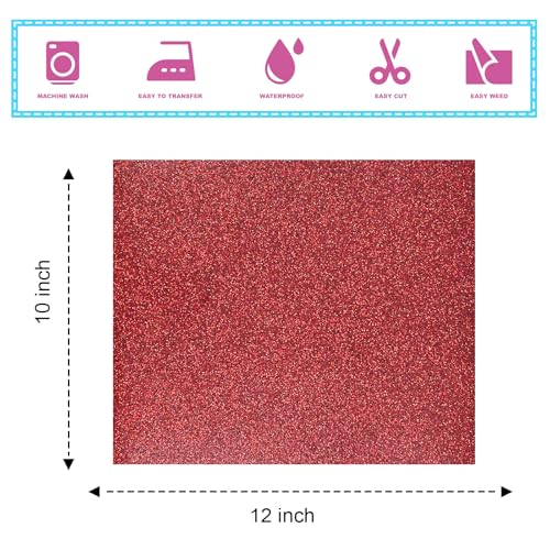 Glitter Heat Transfer Vinyl (12 Count)