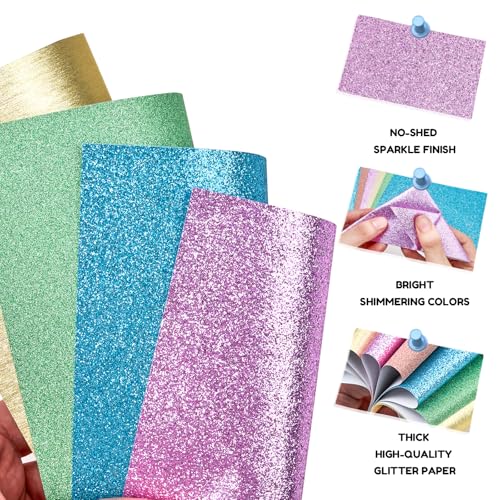 Pastel Glitter Origami Paper (50 Count)