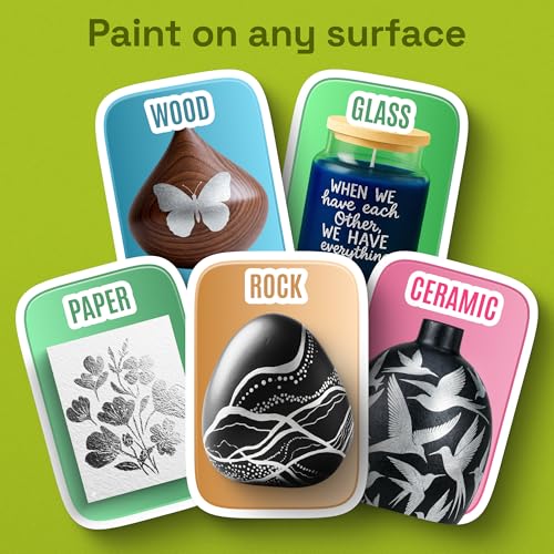 Silver Dual Tip Acrylic Paint Marker Pens (12 Count)