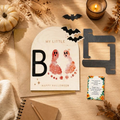 First Halloween Footprint Craft