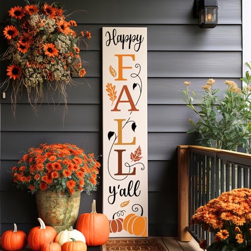 Fall Stencils for Crafts Reusable Fall Stencils for Painting on Wood (14 Count)