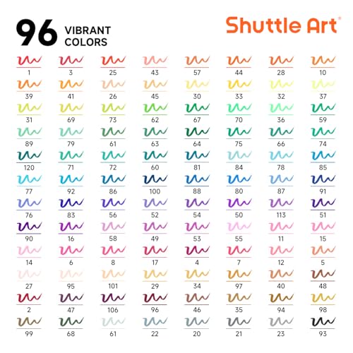 Dual Tip Brush Pens (96 Count)