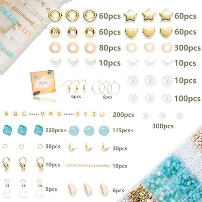 Jewelry Making Supplies Kit Natural Stone Beads for Irregular Natural Stone with for DIY Craft Bracelet Necklace Earrings for Adults