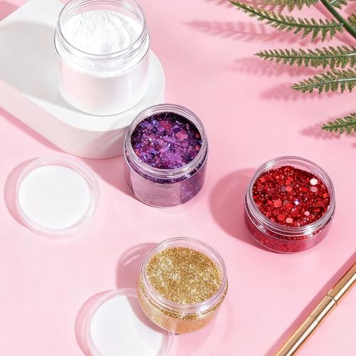 36 Pack 2 OZ Plastic Jars Clear Cosmetic Container with Lids (36 Count)