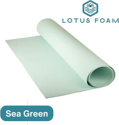 LotusFoam Large 3mm EVA Foam Sheet - 44"x 85" High Density Foam 130 kg/m3 for Cosplay, Costumes, Crafts, Flooring, Outdoor Use - 35 Colors (Sea Green) - Sea Green - Crafty Corner