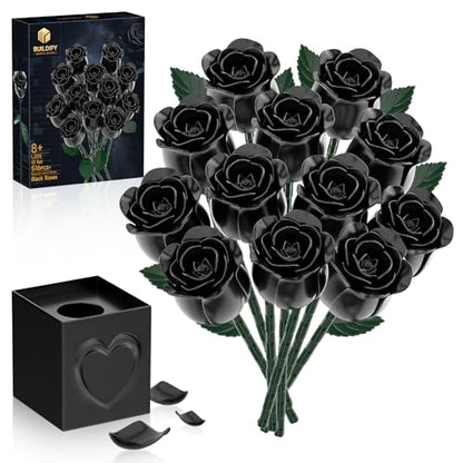 Black Rose Bouquet Building Sets (516 Count)