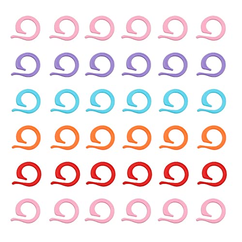 120pcs Knitting Stitch Rings Plastic Stitch Markers with Transparent Storage Box Multicolor Crochet Locking Ring for DIY Sewing