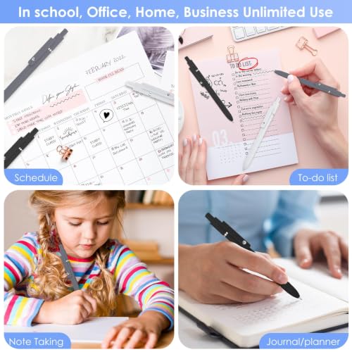 Gel Pens 6pcs 0.5mm Black Ink Fine Point Pens (6 Count)