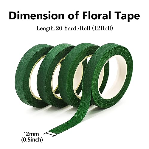Flower Tape Floral Tape for Bouquets (12 Count)