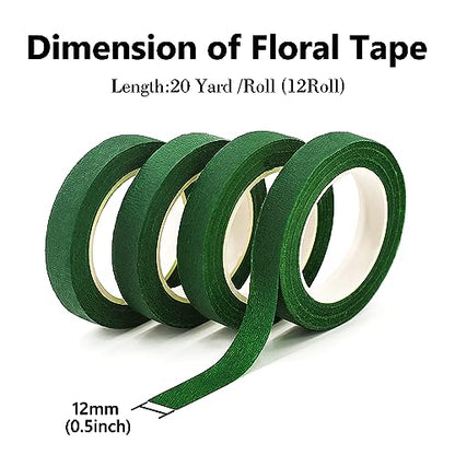 Flower Tape Floral Tape for Bouquets (12 Count)