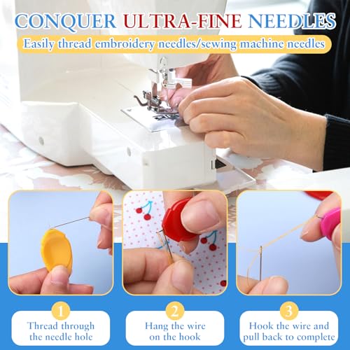 35PCS Needle Threaders 5 Colors Thumb Shape Sewing Needle Threader