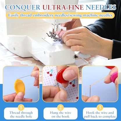 35PCS Needle Threaders 5 Colors Thumb Shape Sewing Needle Threader