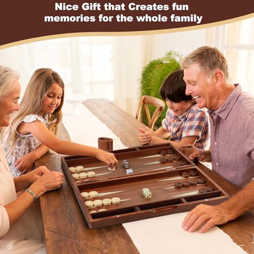 Handcrafted Wooden Backgammon Set