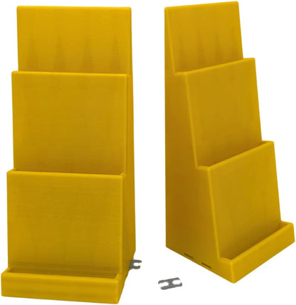 Magnetic Card Holder Stadium Displays - Yellow (2 Pack), Compatible with Ultra Pro Protectors - Trading Card Holder - Card Stand - Sports Card Display