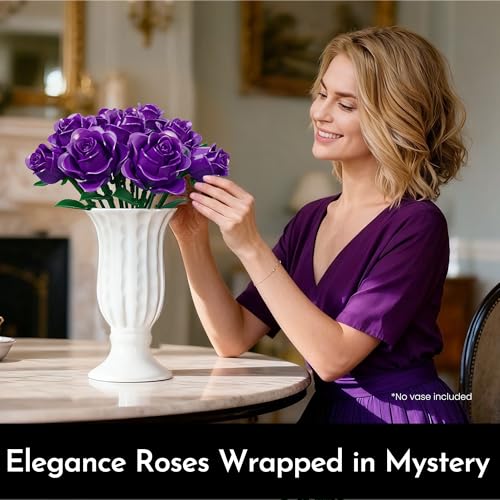 Rose Flower Bouquet Building Set for Adults