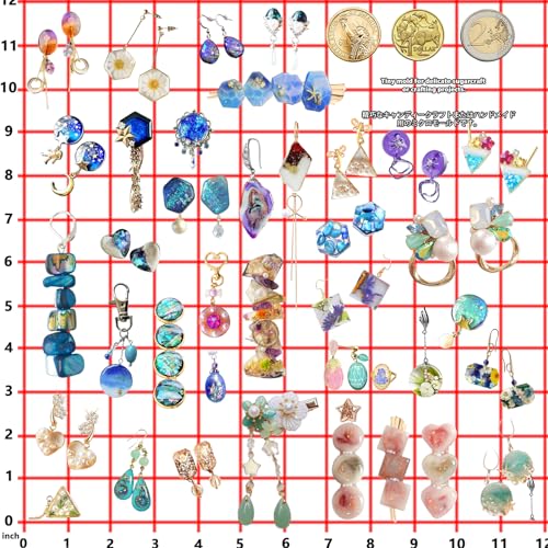 Cabochon Resin Mold Pack of 2 Mosaic Tile Epoxy Casting Jewelry Making (2 Count)