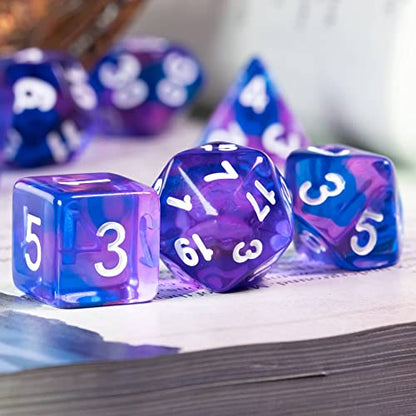 DND Dice Set D&D Polyhedral Dice with Dice Bag (7 Count)
