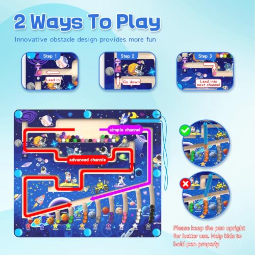 Magnetic Color and Number Maze (55 Count)