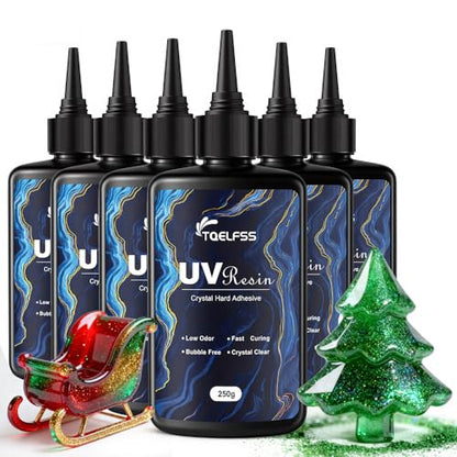 UV Resin 1500g High Gloss & Clear & Solar Cure Sunlight Activated Glue Hard (52.9109 Ounce)