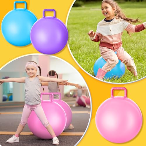 3 Pcs 18 Inch Bouncing Ball with Handle (3 Count)