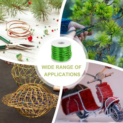 9 Gauge Anodized Aluminum Craft Wire Bendable Bonsai Training Wire 56 Feet 3mm for Sculpting Crafts Wreath Floral Beading Jewelry Making