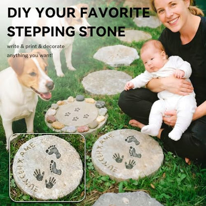 6 Pcs 3 Sizes Round DIY Concrete Stepping Stone Mold (6 Count)