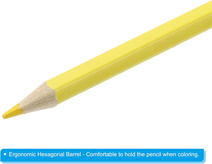 PATIKIL Watercolor Pencil, 6Pcs Water Soluble Pencils for Blending, Coloring, Sketch Drawing, Painting, Lemon Yellow