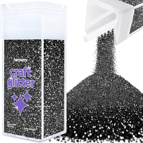 Craft Glitter Shaker Black 110g Microfine (4.6 Ounce)