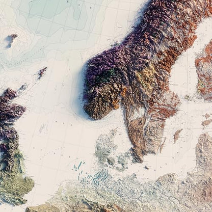 Carte Tectonique Internationale De L’Europe 1962 Shaded Relief Map