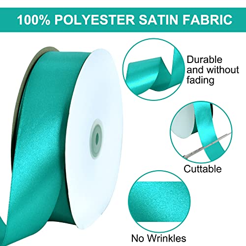 100 Yard Turquoise Satin Ribbon 1 (300 Foot)