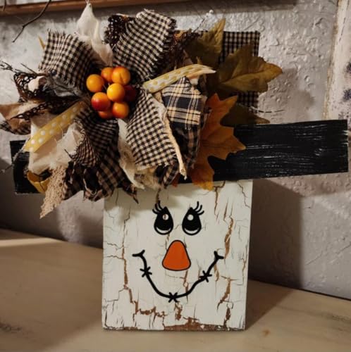 Scarecrow Face Stencil Fall Scarecrow Stencils for Crafts Reusable (18 Count)