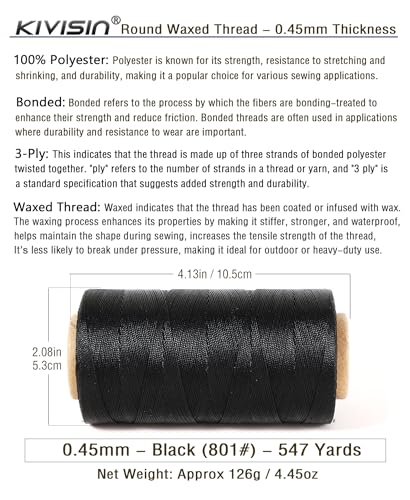 Thin Wax Polyester Thread (1638 Foot)