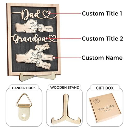 Personalized First Dad Now Grandpa Gift from Grandkids