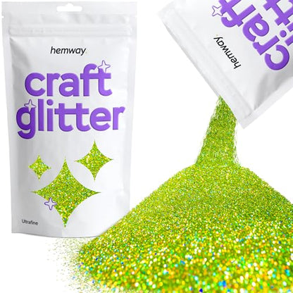 Craft Glitter Lime Green Holographic 100g Ultrafine Glitter (3.5 Ounce)
