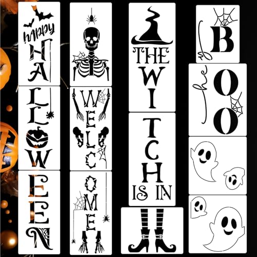Halloween Stencils for Porch Sign Large Halloween Stencils for Crafts (4 Count)