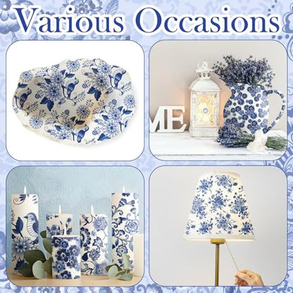 36 Pack 6 Style Blue and White Decoupage Chinoiserie Napkins (36 Count)