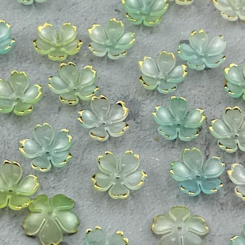 100pcs Acrylic Flower Beads (100 Count)
