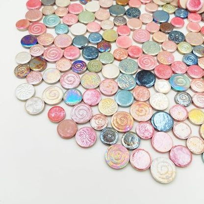 500g 1.1lb Random Color Irregular Ceramics Mosaic Tiles (16 Ounce)
