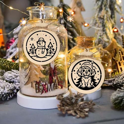 Christmas Stencils for Crafts Reusable 3" Small Holiday Stencils (56 Count)