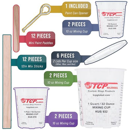 TCP Global Complete Paint Mixing Kit (12 Count)