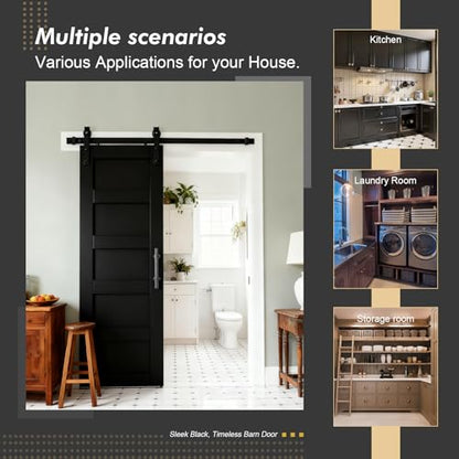 42x84 Barn Door Black with 7FT Hardware Kit Included