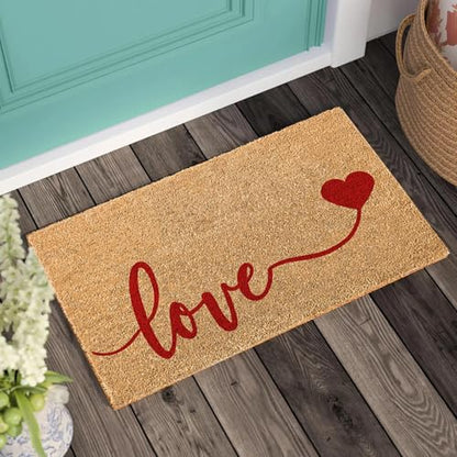 Valentine's Day Stencils for Doormats 27.5" Love Heart Door Mat Stencil (12 Count)