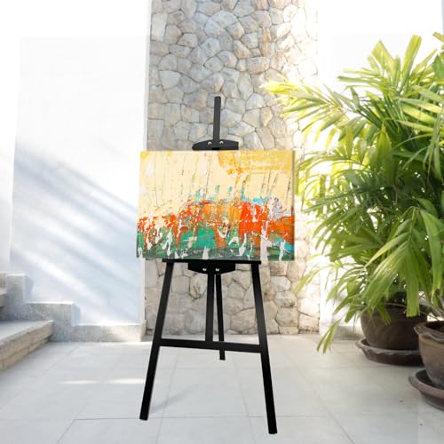 Adjustable Black Pine Wooden Painting Easel