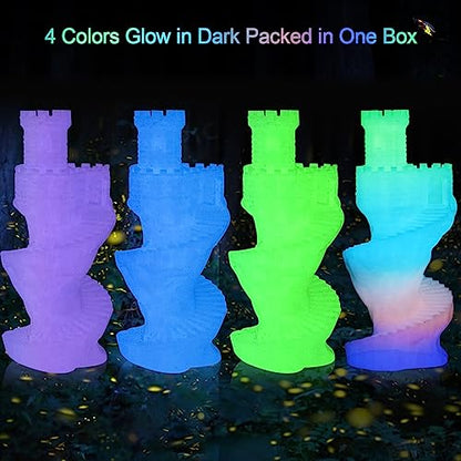 4 Spools Glowing in Dark PLA Bundle (4 Count)